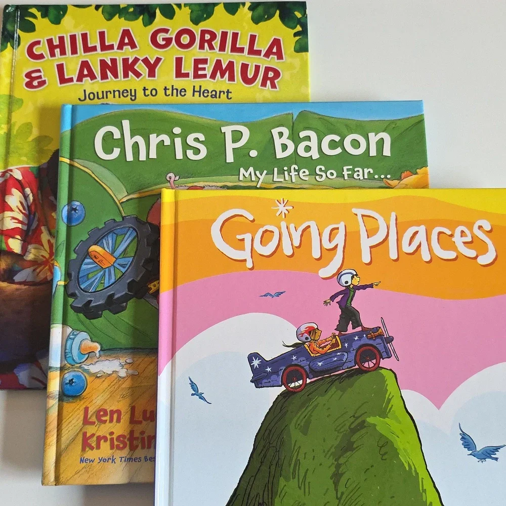 Hardcover Books Chris P. Bacon: My Life So Far, Going Places, Chilla Gorilla